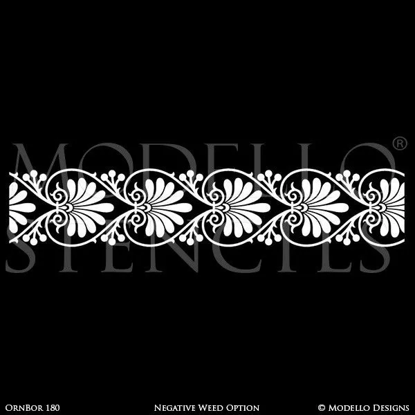 OrnBor180 Custom Border Stencil