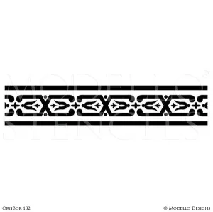 OrnBor182 Custom Border Stencil