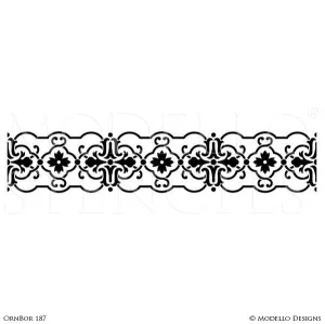 OrnBor187 Custom Border Stencil