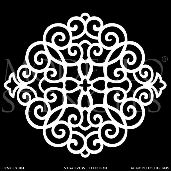 OrnCen104 Custom Medallion Stencil