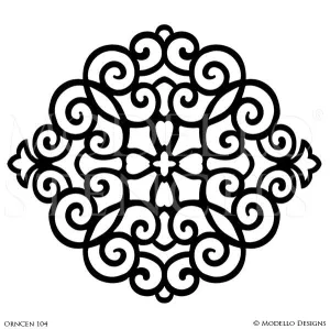 OrnCen104 Custom Medallion Stencil