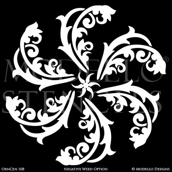 OrnCen108 Custom Medallion Stencil