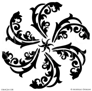 OrnCen108 Custom Medallion Stencil