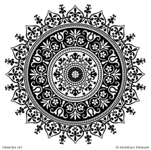 OrnCen147 Custom Medallion Stencil