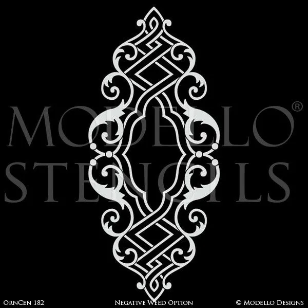 OrnCen182 Custom Medallion Stencil