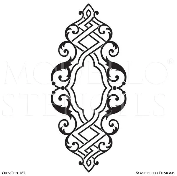 OrnCen182 Custom Medallion Stencil