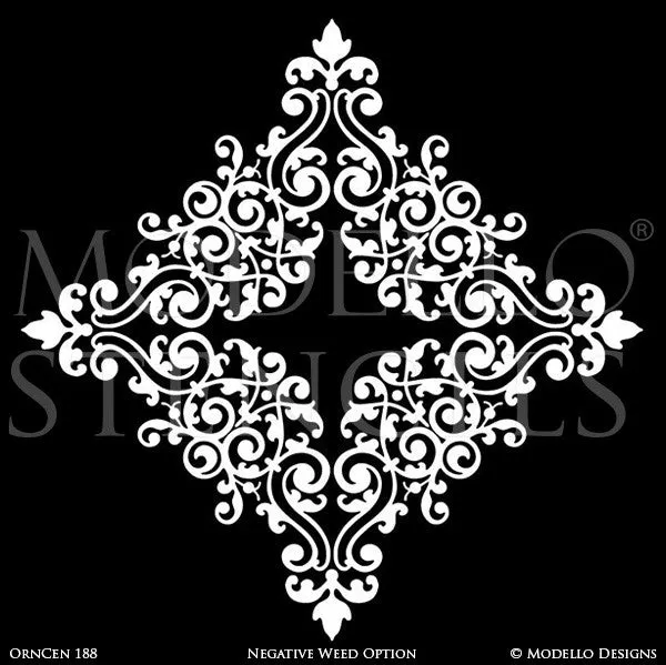 OrnCen188 Custom Medallion Stencil
