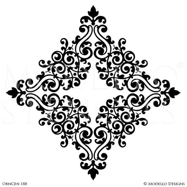 OrnCen188 Custom Medallion Stencil