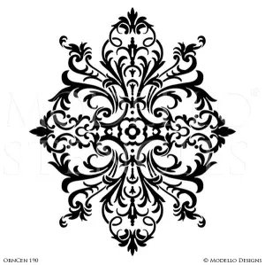 OrnCen190 Custom Medallion Stencil