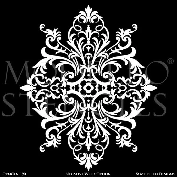 OrnCen190 Custom Medallion Stencil