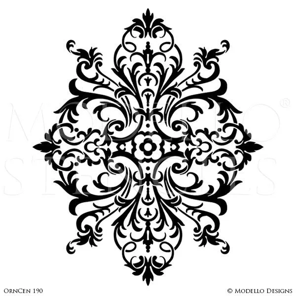 OrnCen190 Custom Medallion Stencil