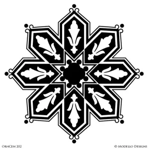 OrnCen202 Custom Medallion Stencil