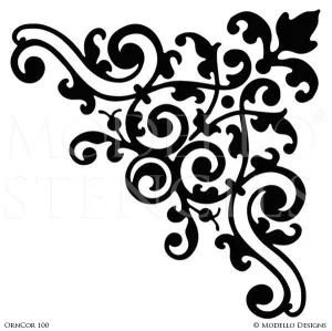 OrnCor100 Custom Corner Stencil