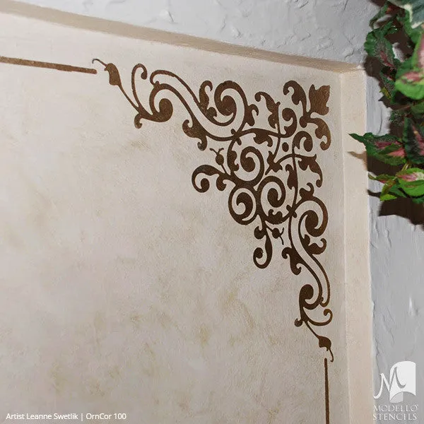 OrnCor100 Custom Corner Stencil