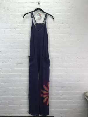 Overalls in Peach Flower on Violet