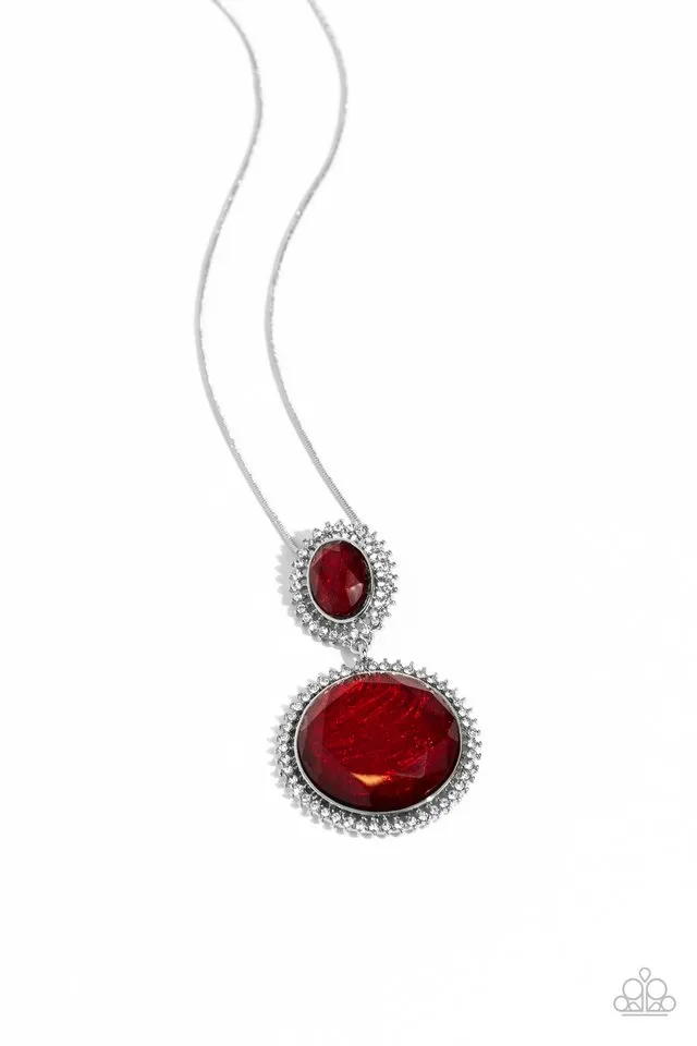 Paparazzi Necklace ~ Castle Cadenza - Red