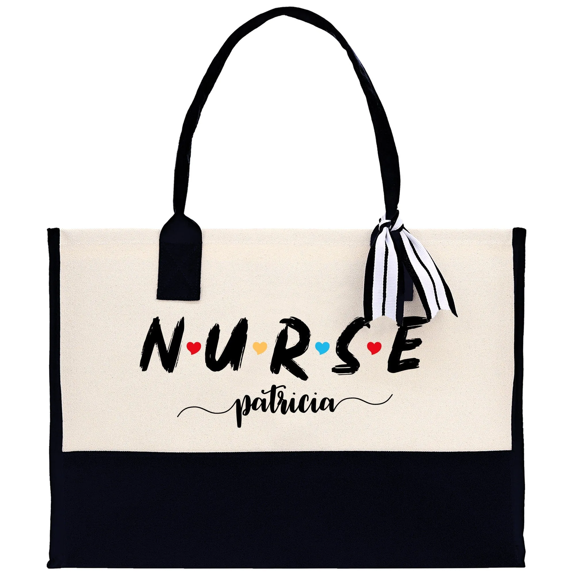 Pediatric Nurse Tote Custom Name Personalized Cotton Canvas Tote Bag Nurse Gift Future Nurse Gift Nursing Student Graduation Gift