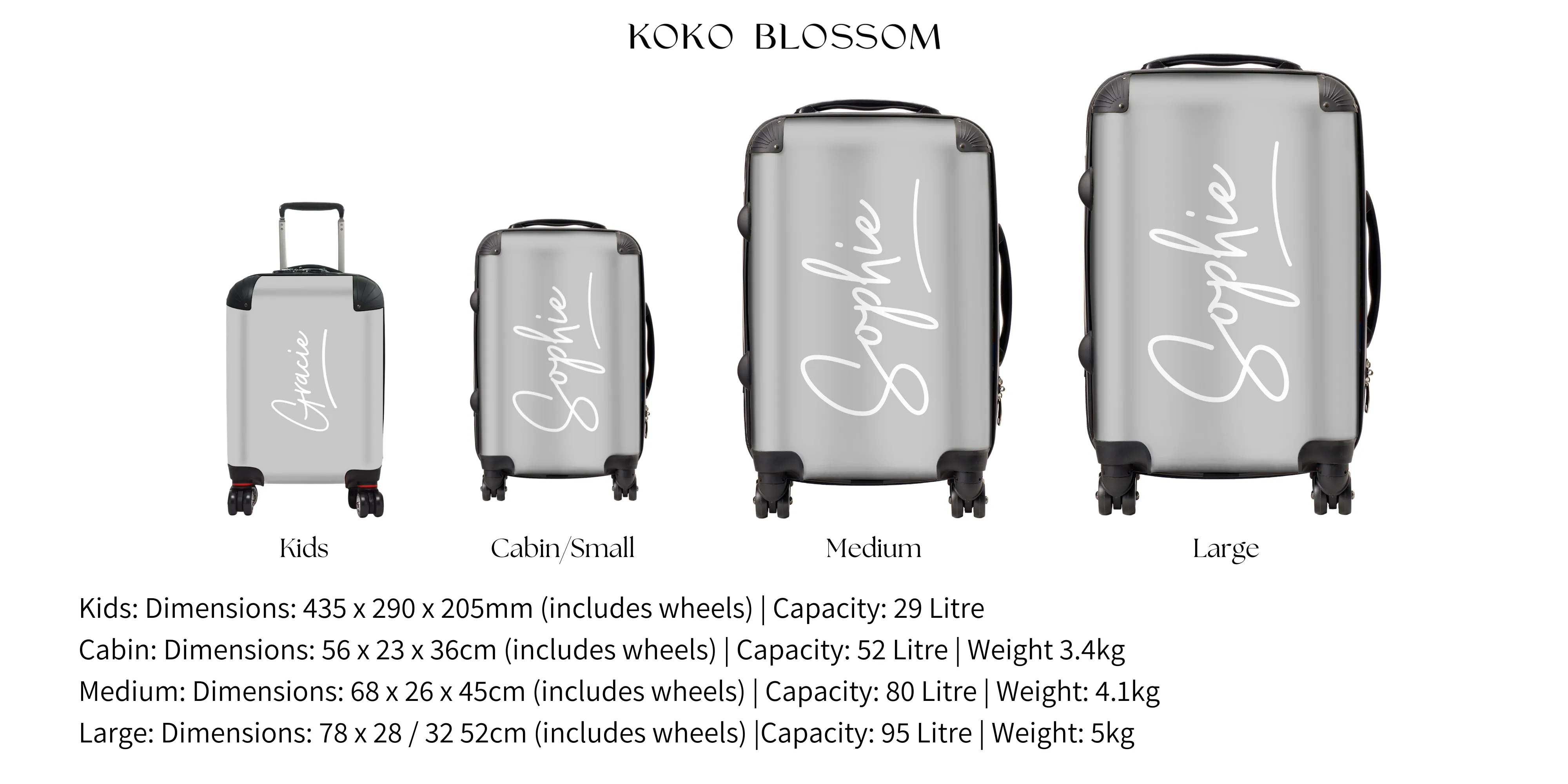 Personalised Suitcase | Colourblock in Vanilla   Caramel