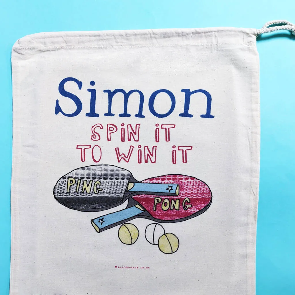 Personalised Table Tennis Kit Bag