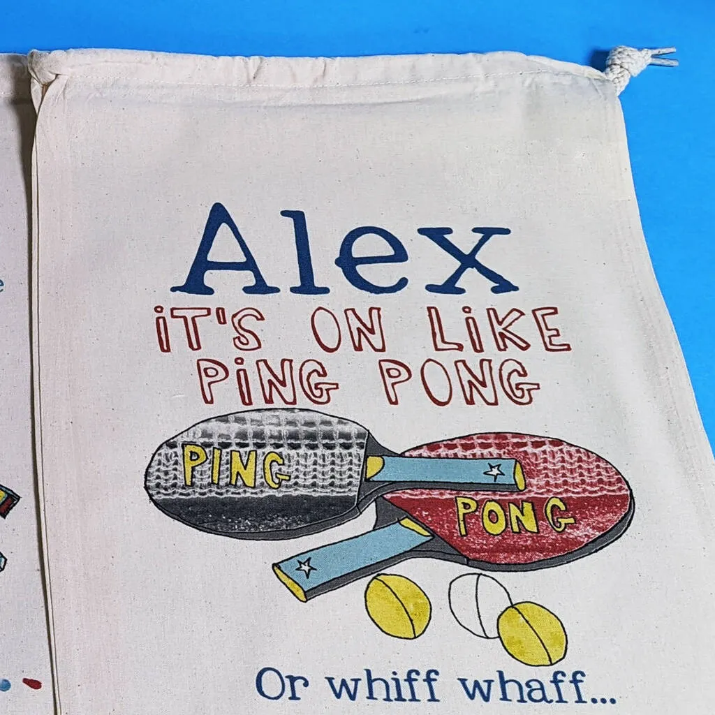 Personalised Table Tennis Kit Bag