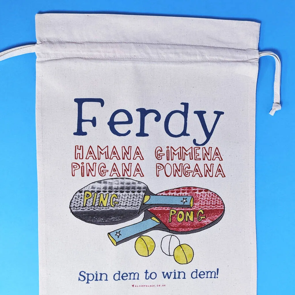 Personalised Table Tennis Kit Bag