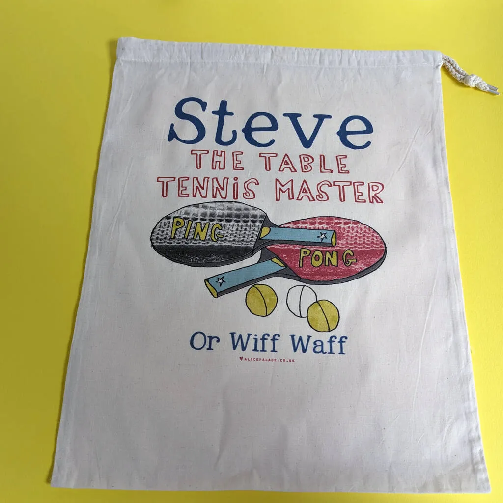 Personalised Table Tennis Kit Bag