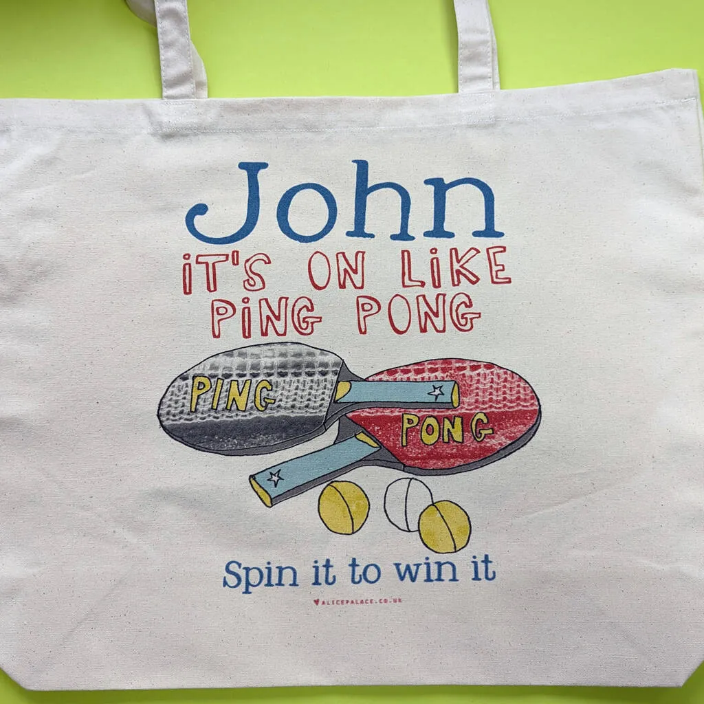 Personalised Table Tennis Kit Bag