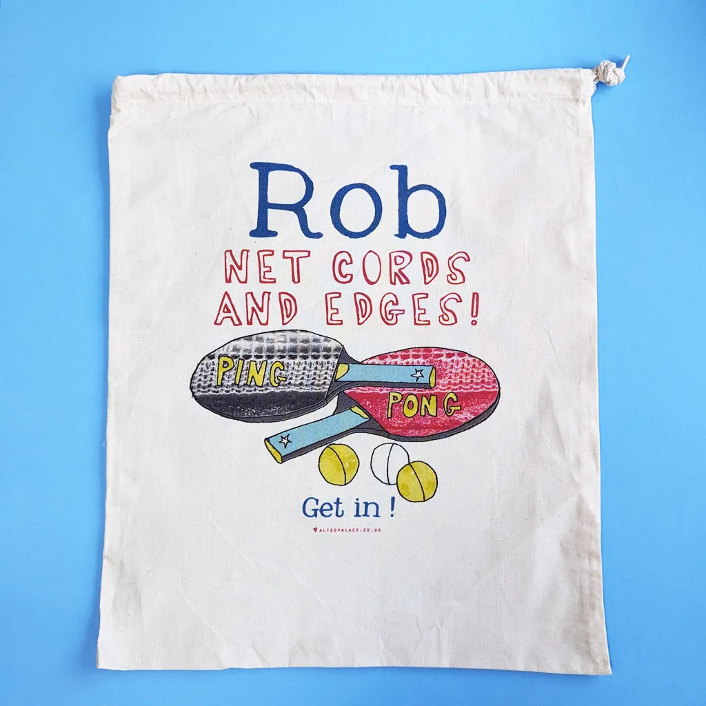 Personalised Table Tennis Kit Bag