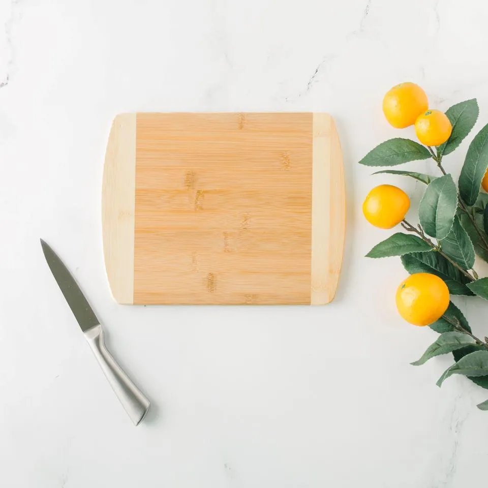 Personalized 8.5x11 Bamboo Cutting Board with Rounded Edge (Modern Collection)