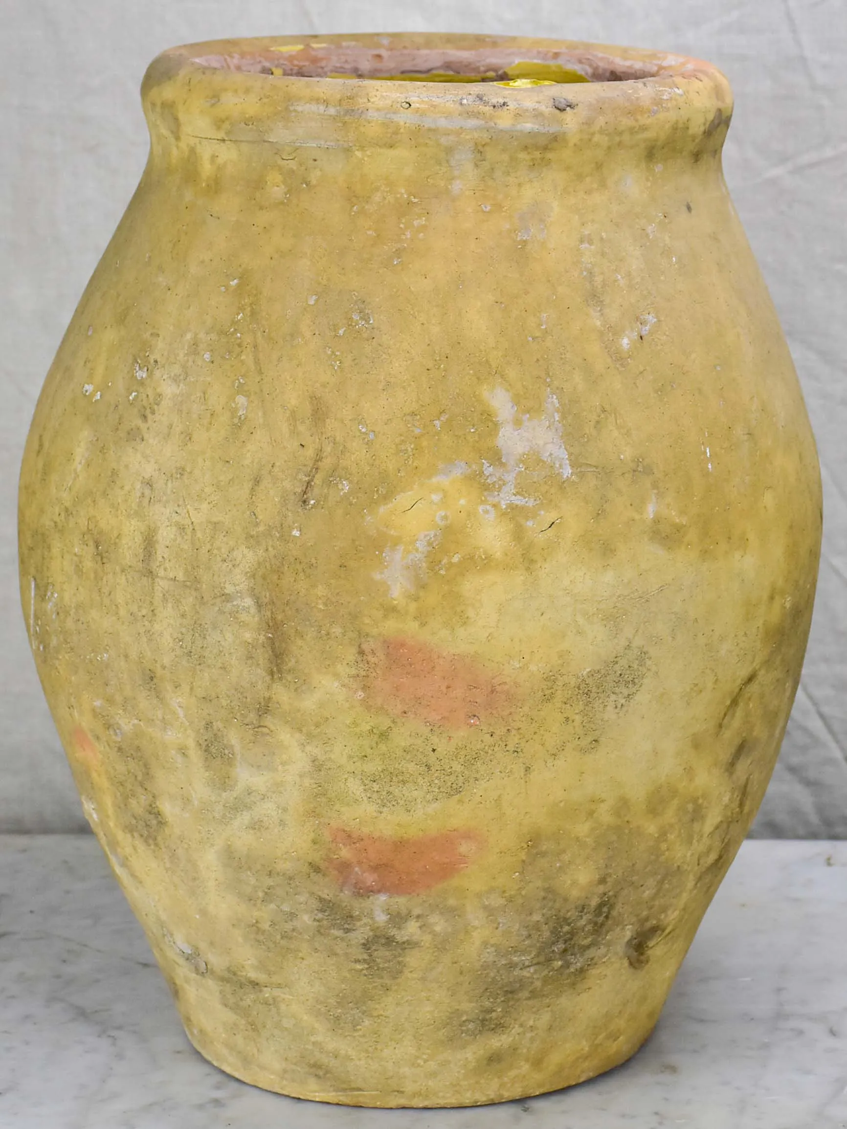 Petite 19th Century French olive jar from Biot