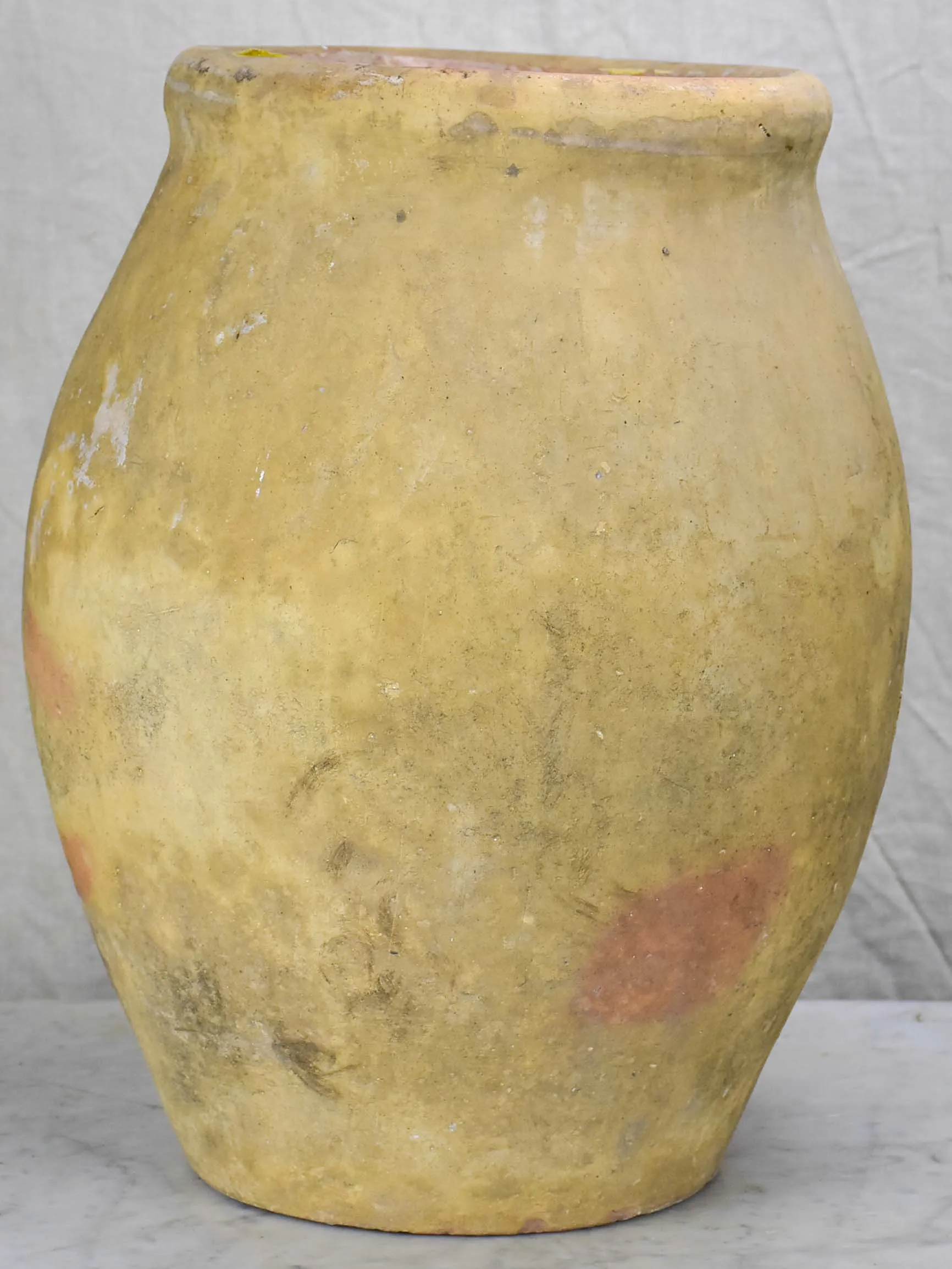 Petite 19th Century French olive jar from Biot