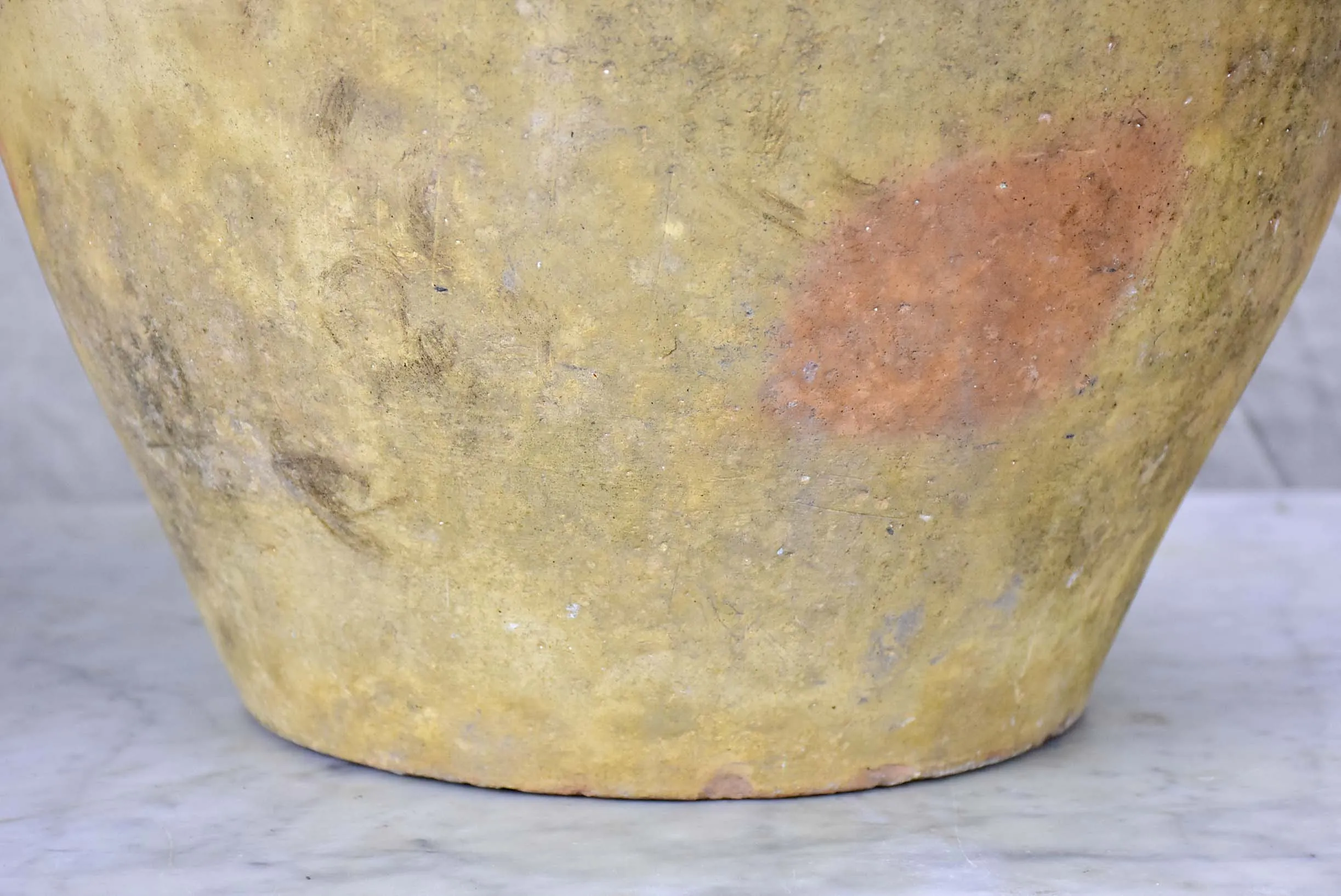 Petite 19th Century French olive jar from Biot