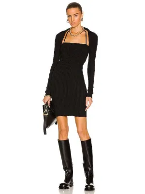 Pima Long Stylish Sleeve Mini Dress
