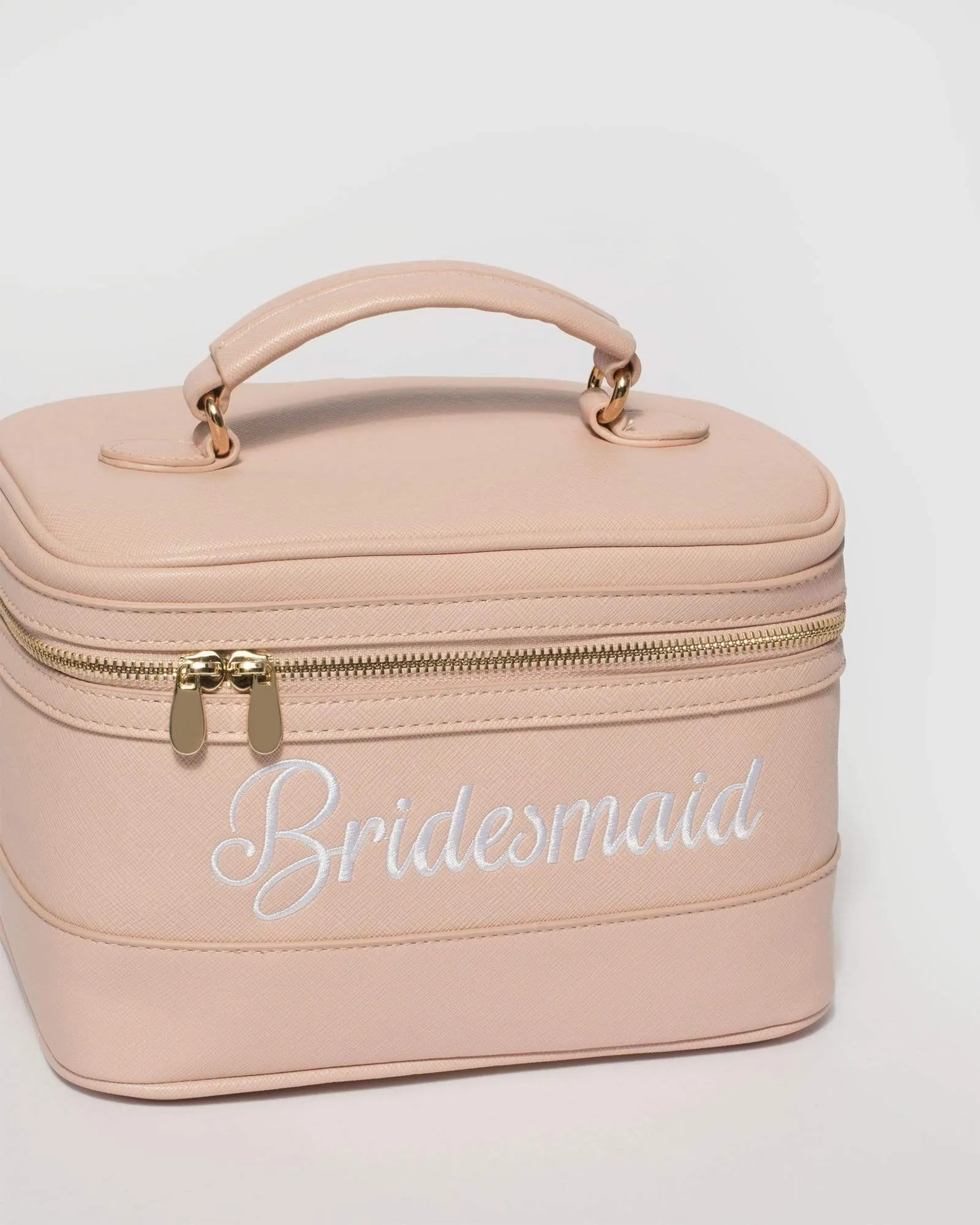 Pink Bridesmaid Cosmetic Case
