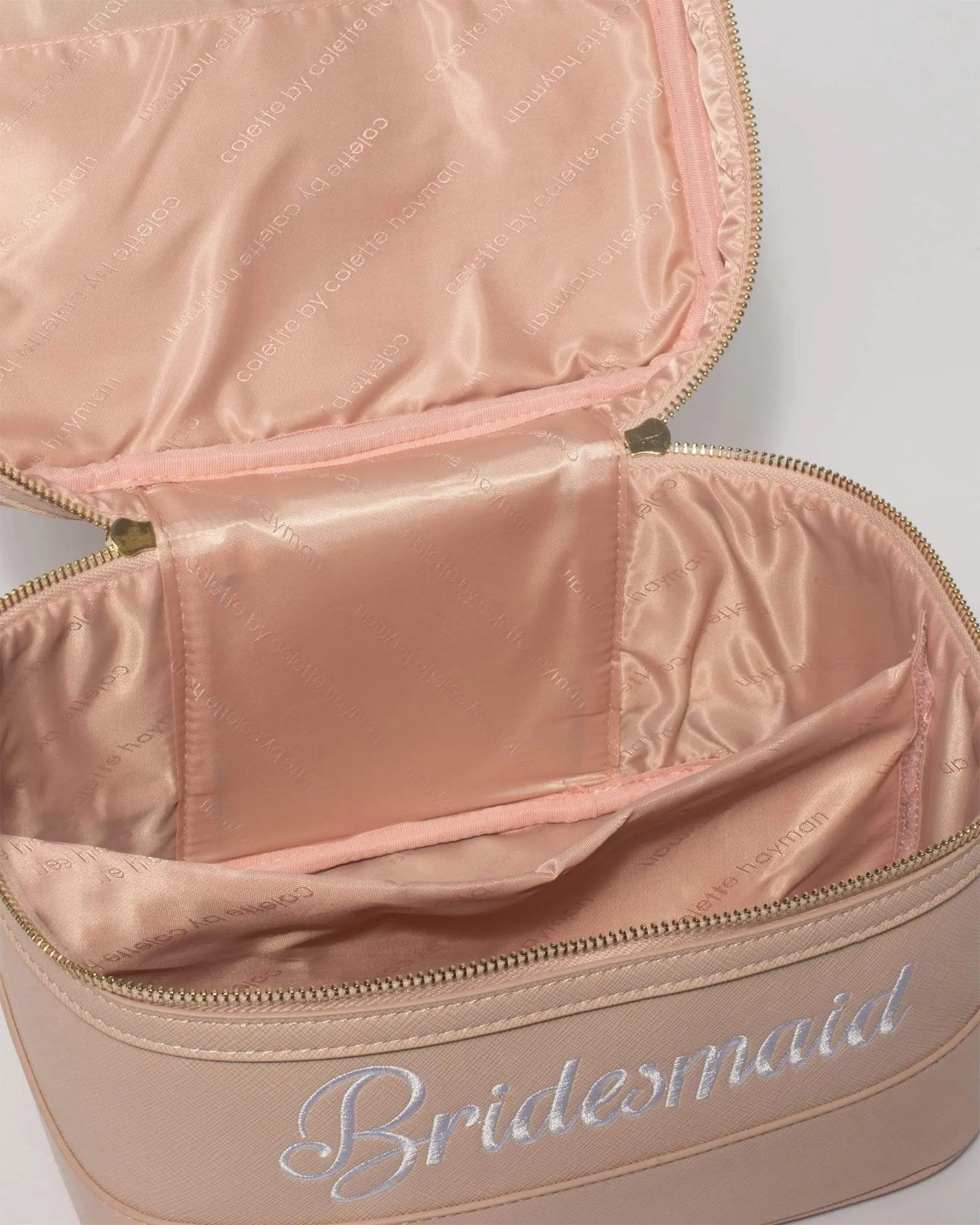 Pink Bridesmaid Cosmetic Case