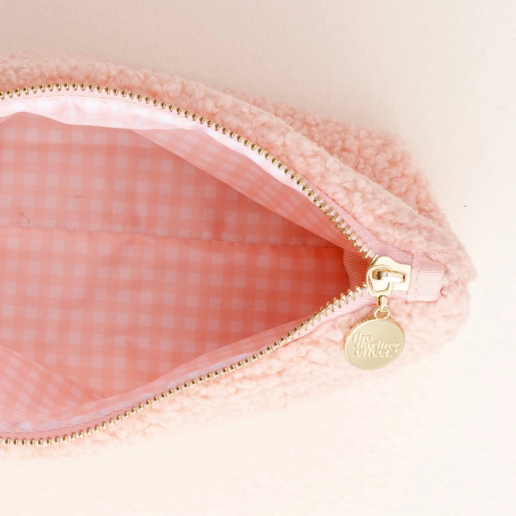 Pink Teddy Pouch - Hearts