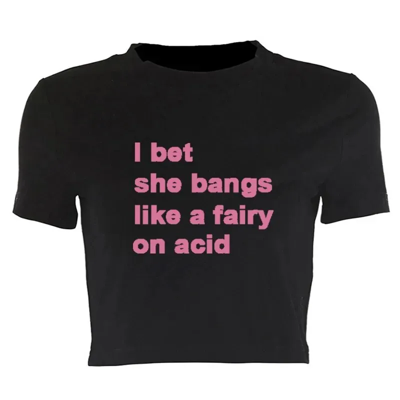 Pink Text Stylish Graphic Tee