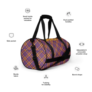 Plaid gym bag