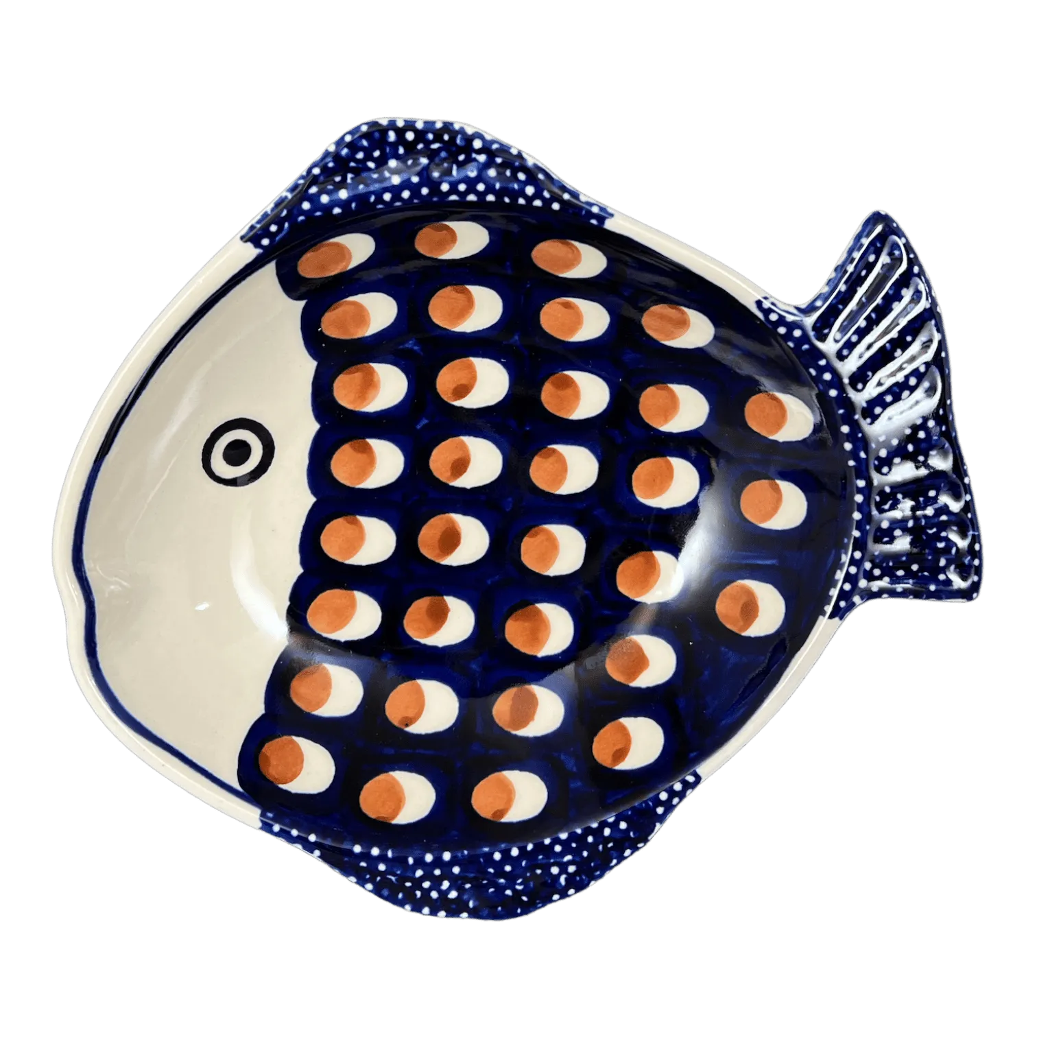 Platter, Fish-Shaped, Small in "Pheasant Feathers" by Manufaktura | S014T-52