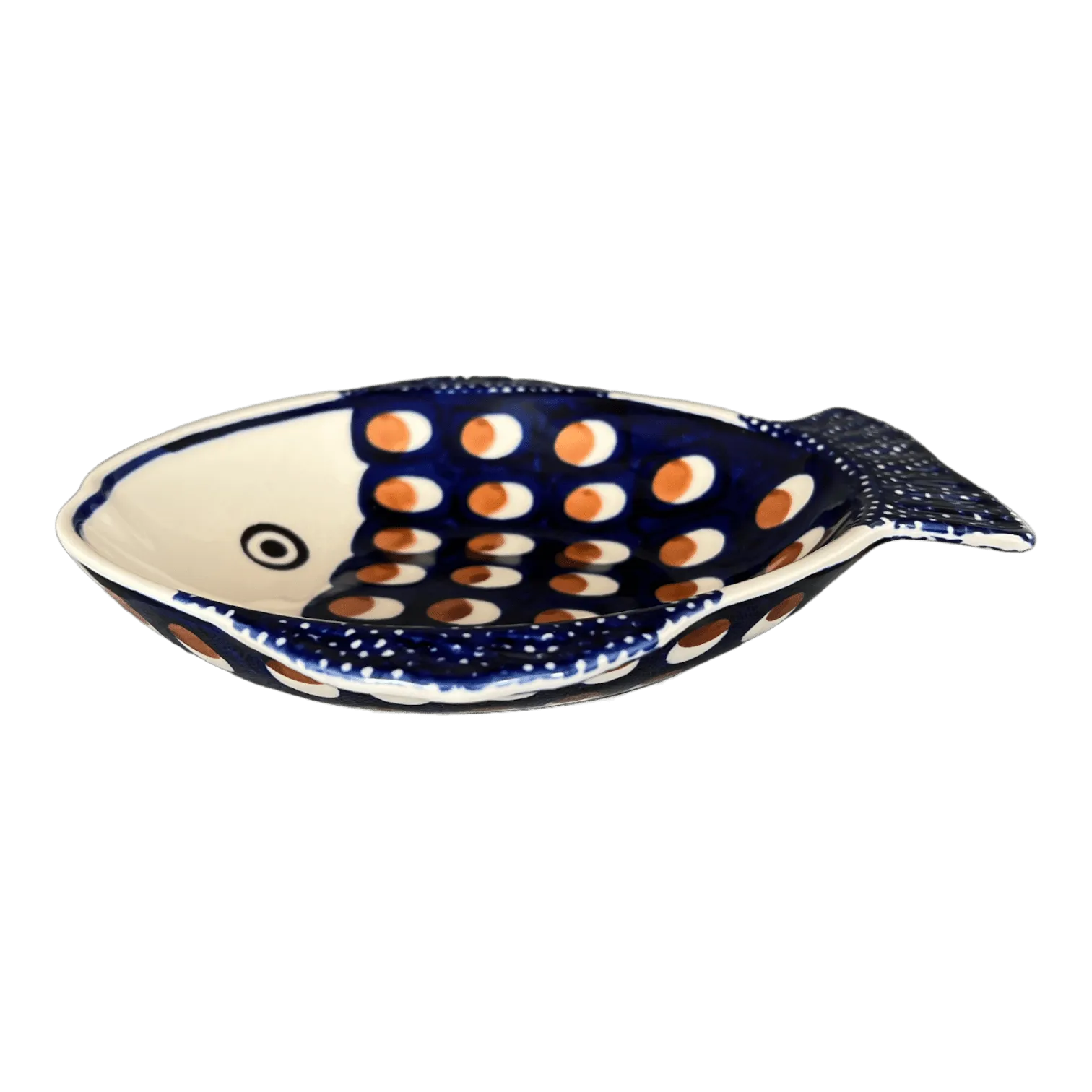 Platter, Fish-Shaped, Small in "Pheasant Feathers" by Manufaktura | S014T-52