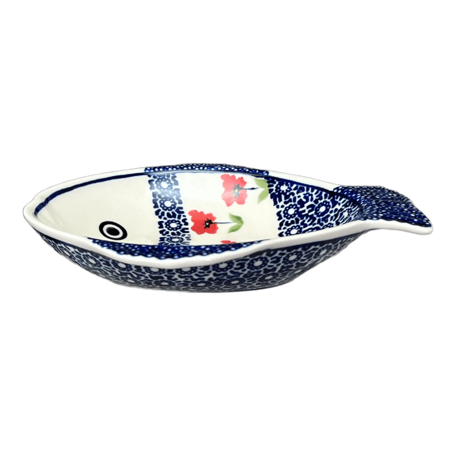 Platter, Fish-Shaped, Small in "Poppy Garden" by Manufaktura | S014T-EJ01