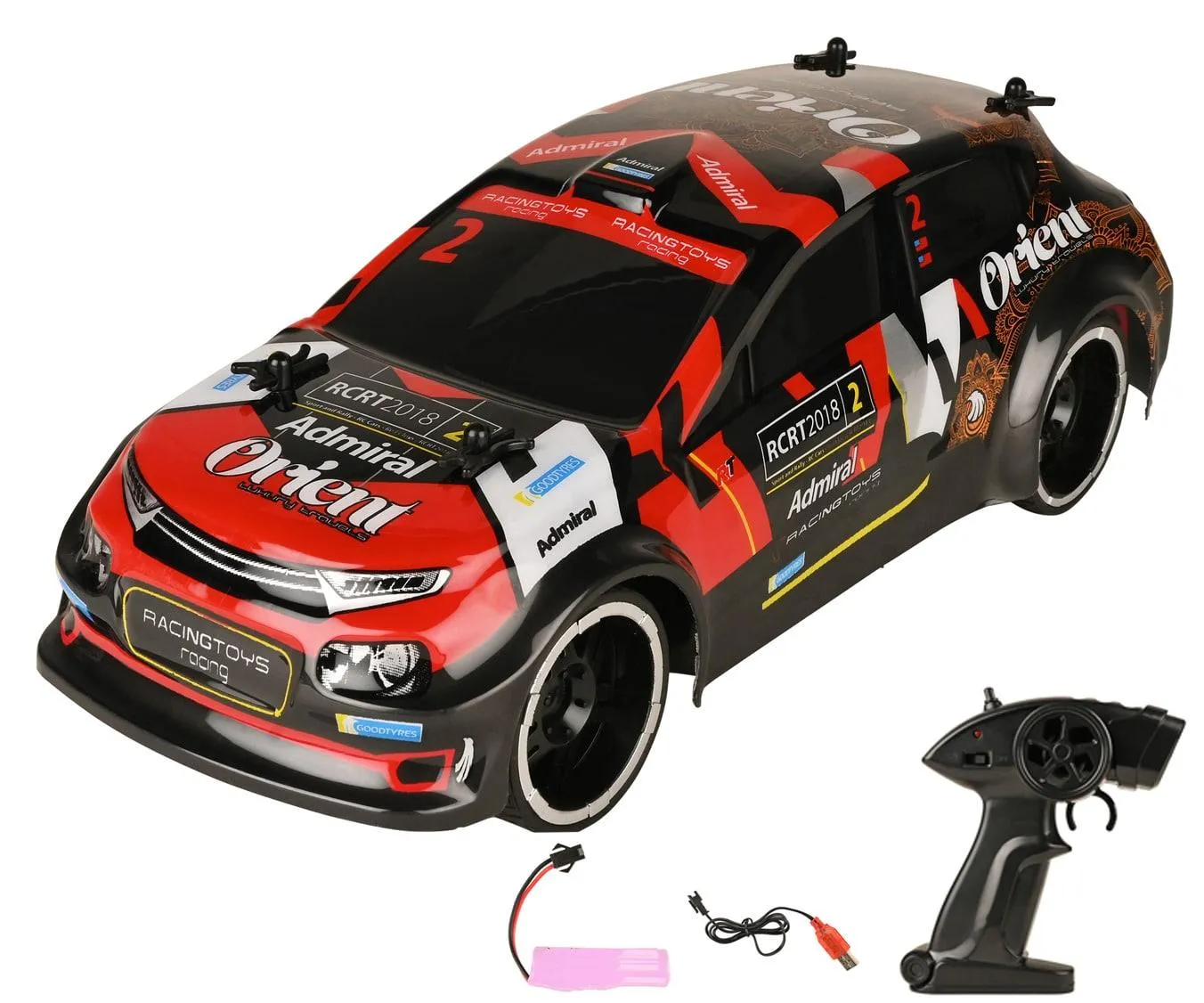 Playzu Rally Xtreme 1:16 Scale R/C Car - Red for Ages 6 