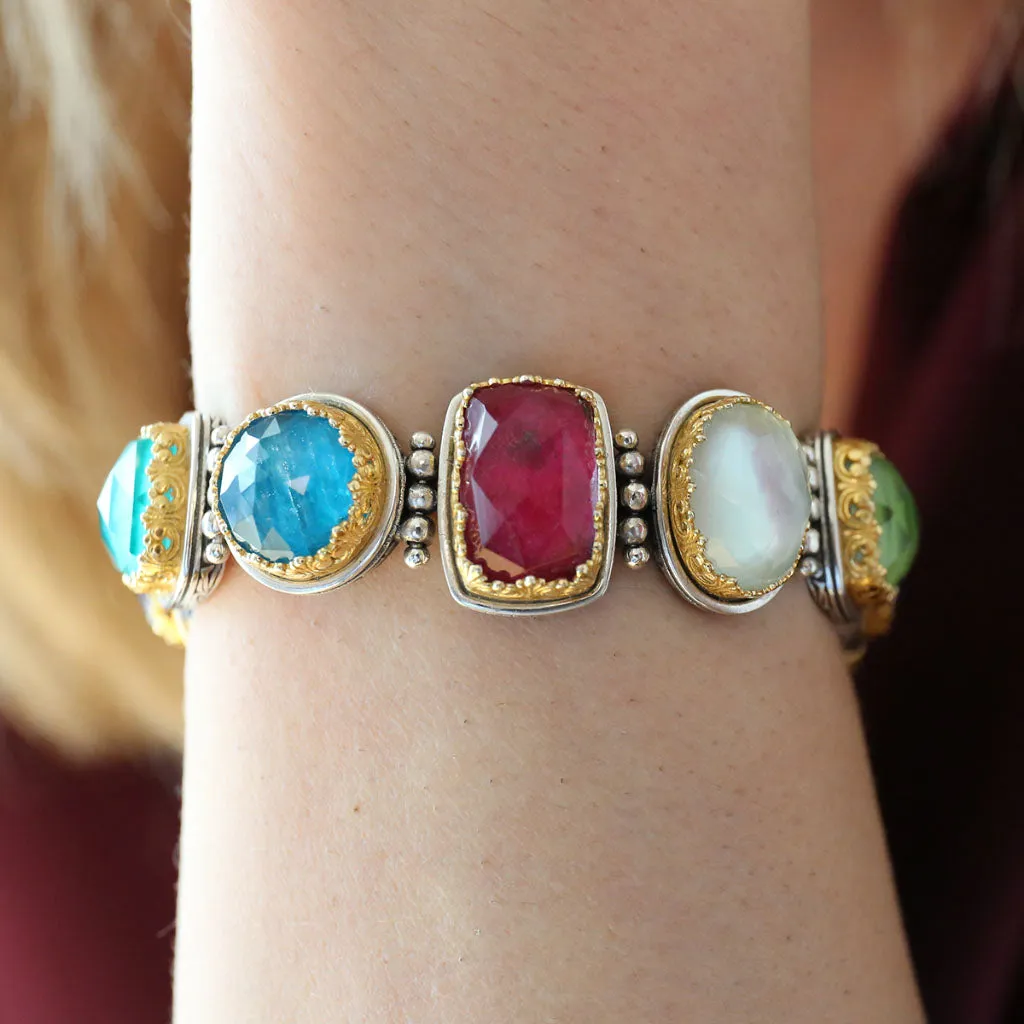 Pop Rocks Multi-Colored Link Bracelet