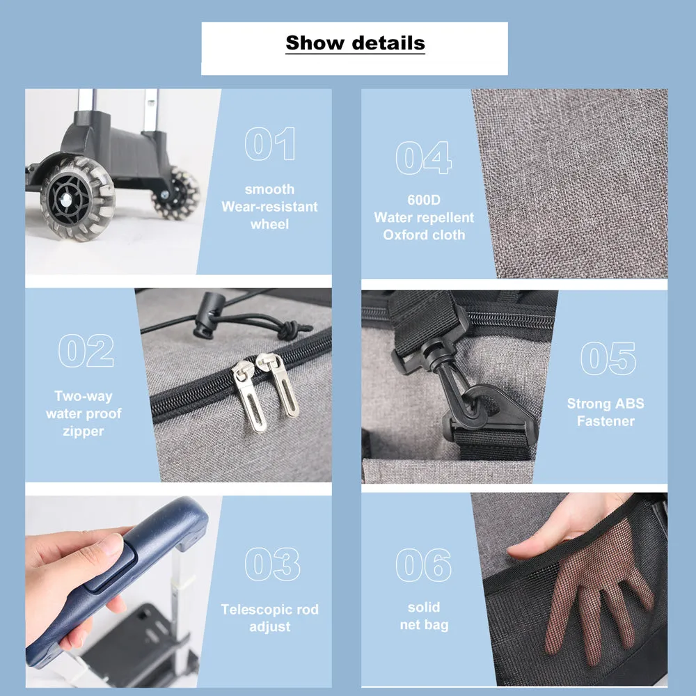 Portable Thermal Insulation Cooler Trolley Bag Wb-54