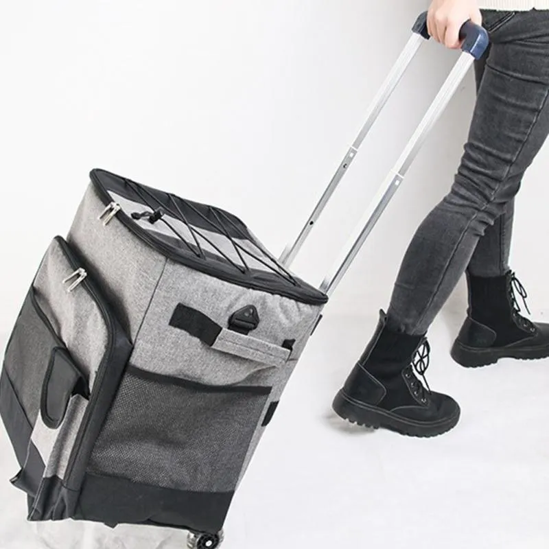 Portable Thermal Insulation Cooler Trolley Bag Wb-54
