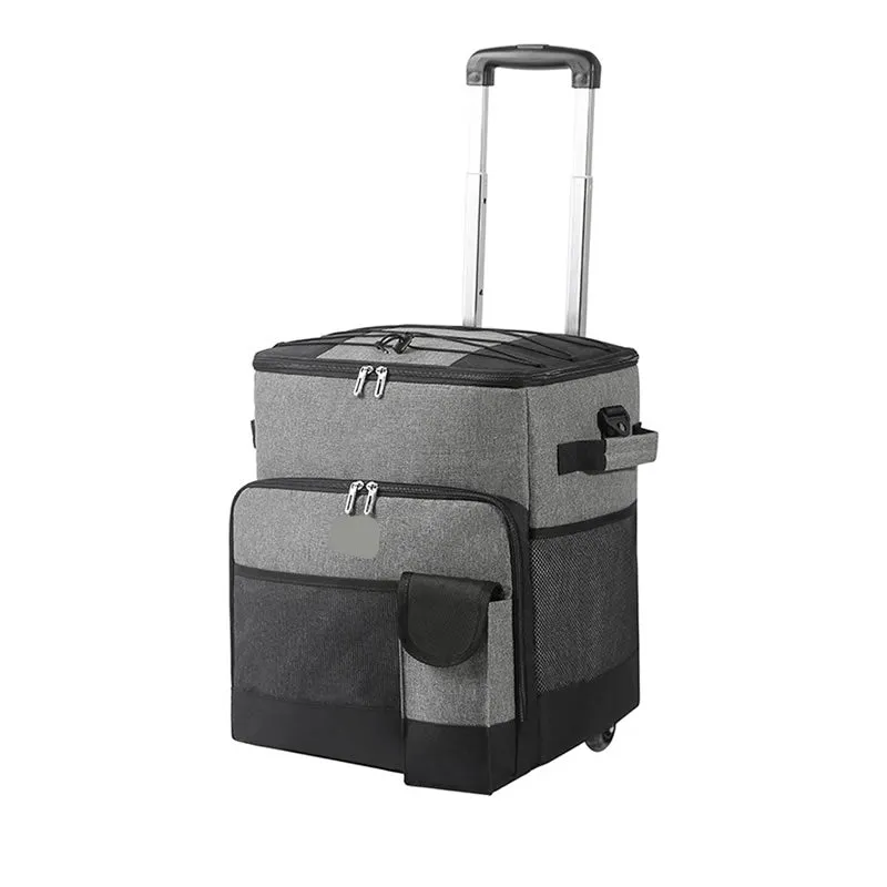 Portable Thermal Insulation Cooler Trolley Bag Wb-54