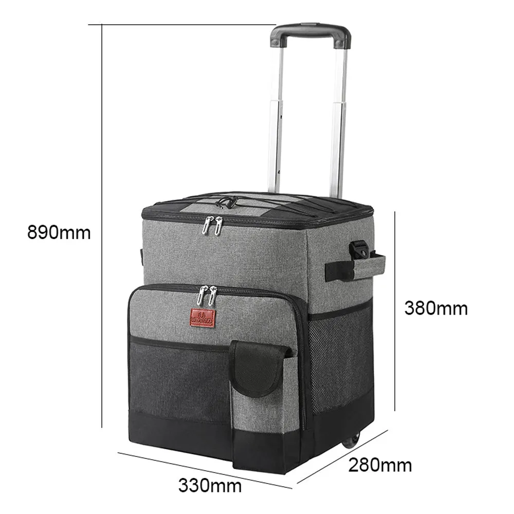 Portable Thermal Insulation Cooler Trolley Bag Wb-54