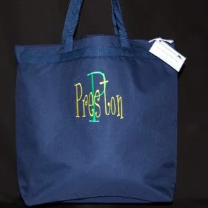 Preppy Navy Monogrammed Bag Great for Boys Or Girls