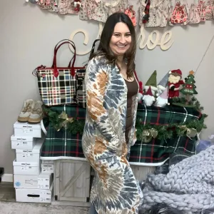 "Meerkat" Multi Colored Long Duster Cardigan