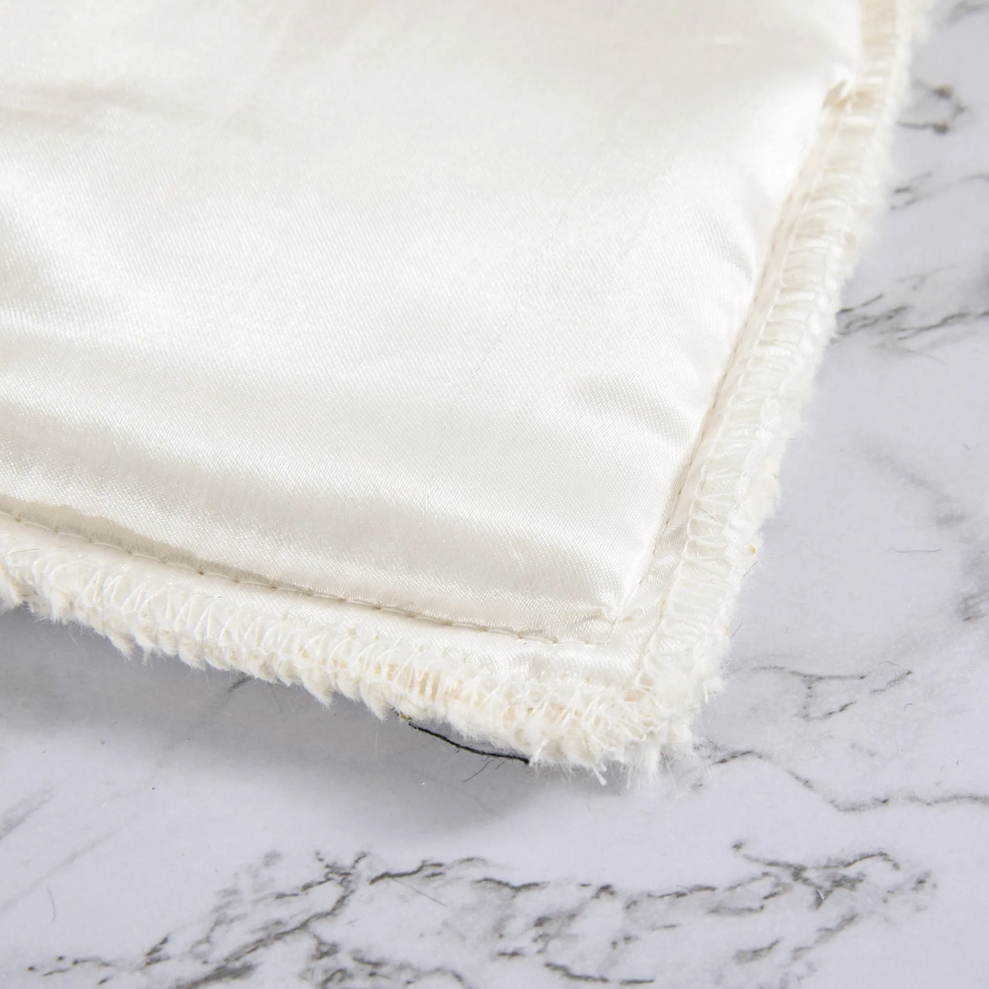 Rabbit Faux Fur Foil Print Zipper Bag